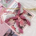 Detailed view of 38x17mm pink butterfly wing rhinestone charms for DIY jewelry making - 3# Wing - Pink Silver Combo / 38mmx17mm