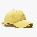 Classic bright yellow cotton baseball cap with six-panel design and curved brim - Neon Yellow