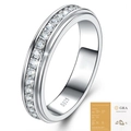 Sparkling S925 sterling silver eternity ring with moissanite and GRA certificate - R16980 Moissanite 1.5mm+40 Stones (with GRA Cert)
