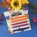 Cat people themed 5-piece ballpoint pen set with funny quotes and golden accents - Doodle Cat