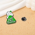 Enamel science pin featuring green flask with y'all NEED Science text on cork background - y'all NEED Science (CZ0307-4)