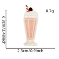 Detail view of milkshake embroidery patch showing 6.3x2.3cm dimensions and colorful textures - Milkshake / 11#