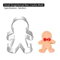 Gingerbread man cookie cutter in stainless steel with embossed details, size 5x6.8cm - Gingerbread Man Cookie Cutter