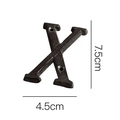 Lettera X decorativa in ghisa per numeri civici fai da te altezza 7,5 cm - Lettera in Ghisa-X