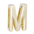 10mm golden alloy metal bead featuring uppercase letter M for DIY bracelet making - 10mm Full Drill Letter / M