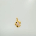 Irregular 18k gold plated heart pendant with light pink resin inlay for DIY jewelry - Irregular-Gold