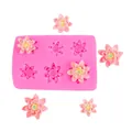 Stampo in silicone rosa a 6 cavità per fiori di loto e decorazioni per torte fondant - 17-899 / Rosa