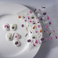 Stickers ongles 5D Halloween avec fantômes, citrouilles et chapeaux de sorcière en relief - Série Halloween (FEB-560)