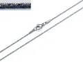 Minimalist 1mm stainless steel snake chain necklace 450mm length in silver finish - 450mm x 1mm / Silver(KN80105-Z)