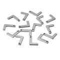 Silver stainless steel L-letter charms for DIY jewelry making with multiple pieces - Letter L