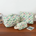 Handheld Clutch Cosmetic Bag / Purple Flower