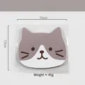 Cute grey and white silicone cat coaster, 15x13cm heat-resistant non-slip mat - Gray and White Cat / 15x13cm