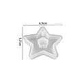 Moule en silicone en forme d'étoile pour résine avec diamètre extérieur de 6,9 cm et 5,7 cm - Étoile Creuse / Blanc Semi-transparent