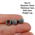 Antique silver owl pattern large hole beads 10mm diameter for DIY jewelry making - Style 16 (Owl Pattern)