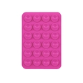 Rose red silicone 24-cup suction pad for phone cases with non-slip flexible square design - Standard Style (24-Suction Cup) / Rose Red