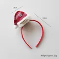 Diadema roja de Navidad con gorro de Papá Noel de lentejuelas y copo plateado - Diadema Con Gorro De Navidad Estilo D