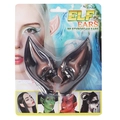 Orejas de elfo de látex para cosplay de Halloween y accesorios de disfraces de fiesta - Negro