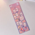 Detailed view of pink rabbit and cherry blossom stickers with holographic laser finish - 3# Flower Rabbit