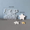 Stervormige siliconen mal met meerdere gaten voor DIY pentagram hars kandelaars - Multi-Vaks Ster