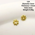 Antique gold snowflake alloy spacer beads style 12# for DIY jewelry with 5mm diameter - 12# (Flower Lucky Bead)