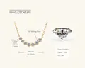 S925 sterling silver necklace with 18K gold plating and curved Moissanite pendant detail - Gold - Seven Princesses (0.17ct)