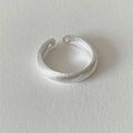 Minimalist open silver ring with a vintage matte finish and high-quality textured surface - JZ0222-Matte Minimalist
