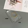 Golden twisted rope hoop earrings in a 10x7cm transparent PE jewelry storage bag - 30 Silk 7*10cm (100 Pcs)