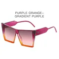 Occhiali da sole cat eye con montatura sfumata viola arancio e lenti viola - Montatura Sfumata Viola Lenti Sfumate Viola