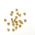 Pack of 14K gold-filled heart-shaped spacer beads with smooth finish for DIY jewelry - Heart 5x5mm / 14K Gold Plated