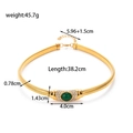 Collana a catena serpente in acciaio al titanio dorato con zircone e cristalli - Stile Dorato (NK-200)