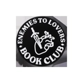 Ronde Enemies to Lovers Book Club emaille pin met zwaard- en hartontwerp in zwart en wit - Dolk Door Hart (xz9838)