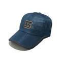 Detalle de gorra de béisbol de malla transpirable azul marino con logo G bordado verano - M (56-58cm) / Azul Marino