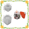 DIY mushroom house silicone mold set for candles and plaster crafts with size details - Mushroom House Combination Set