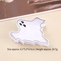 Halloween Haarklammer im Geist-Design aus weißem Acryl, Größe 8,1x5,3cm für Feste - Fliegender Geist