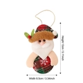 Christmas dancing Santa Claus fabric hanging ornament with red plaid details 13cm - Santa Claus