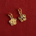 S925 sterling silver gold-plated cherry blossom flower pendant charm showing hallmark - Cherry Blossom (G)CD325
