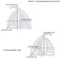 Détail du moule en silicone voilier montrant les dimensions et textures d'ancre DIY - Voile de Décoration de Voilier Épissée