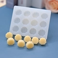 Stampo in silicone bianco a 12 cavità a forma di conchiglia per pasticceria fai da te - Stile Conchiglia a 12 Fori / Bianco