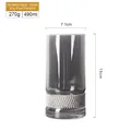 Verre à eau gris fumé avec bande de strass argentés 490ml hauteur 15cm variante - Grand gobelet / Gris fumé avec strass argentés