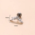 Pendiente de cartílago corona de plata con circonitas marquise, medida 1,4cm x 0,6cm - Plata 4#