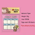Cute monkey theme weekly planner memo pad with pink grid design for study and office - 2# Monkey - Memo Pad