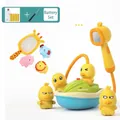 Electric duck bath toy set with water sprayer, net, and rechargeable battery kit - Electric Spray Duck Rechargeable [4 Ducks + Shower + Fishing Set]