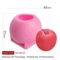 Pink apple silicone mold for DIY candles and mousse cakes with dimensions 85x77mm - Apple-Small SX-SW-65