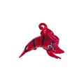 Detail of red translucent glass dolphin floating ornament for aquarium landscape - Style 2-Red Dolphin