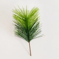 Artificial green PVC pine needle spray with brown branch for Christmas decorations - 10x15cm Two-Tone Pine Needle