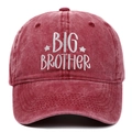 Cappello da baseball vintage bordeaux con ricamo Big Brother bianco e stelle - Borgogna