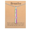 Mindfulness breathing whistle necklace with rainbow titanium finish on a brown card - HX03 (No Card) / Rainbow