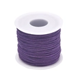 Fil de coton ciré violet 1,0 mm en rouleau pour bijoux DIY et bracelets tressés - Violet foncé
