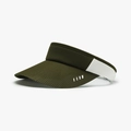 Army green sport sun visor hat with breathable mesh and white side contrast stripes - Green(25H217)