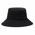 Classic black cotton bucket hat featuring tonal Seattle embroidery in a minimalist style - Black With Black Letters